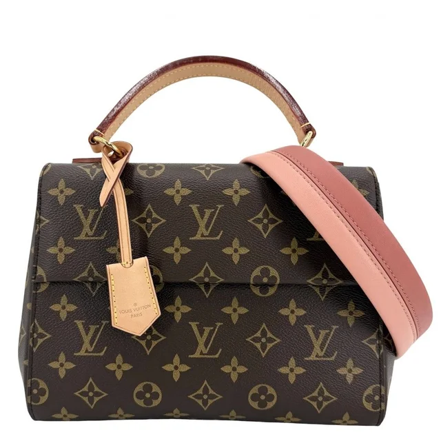 Louis Vuitton Handbag Shoulder Crossbody Monogram Cluny BB Bag Brown Pink Gold in Brown from The Reluxe