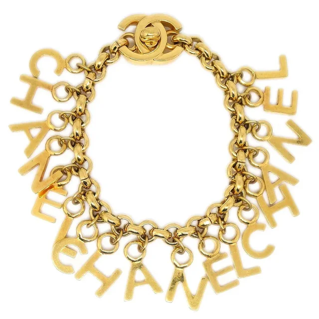 Chanel 1996 Turnlock Bracelet Gold in Gold from AMORE Vintage Tokyo