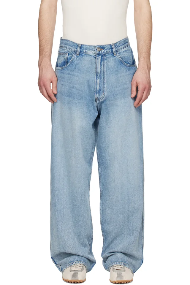 Solid Homme Blue Semi-Flare Jeans, image 1 of 1 from SSENSE