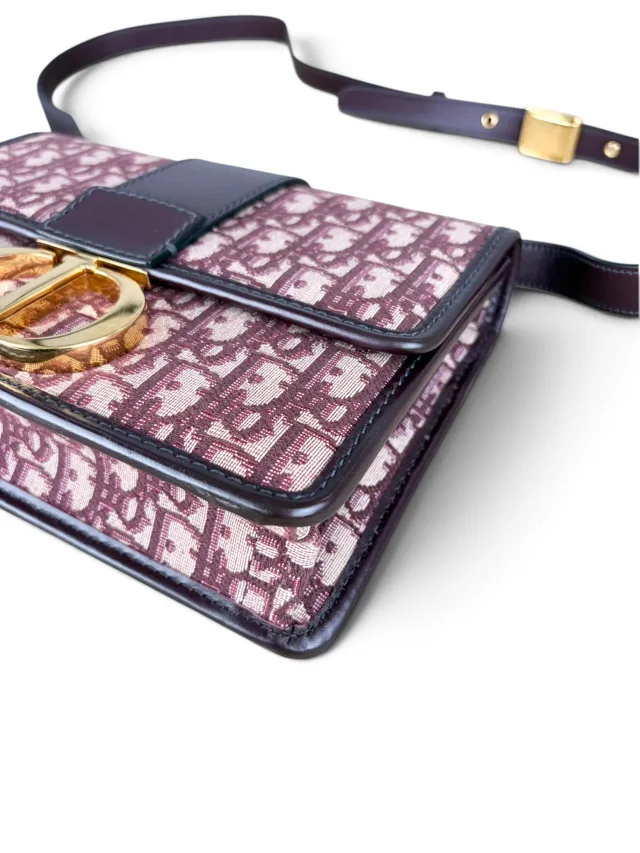 Dior Burgundy Oblique 30 Montaigne Flap in Burgundy Canvas from Season 2 Consign, photo 7 of 9