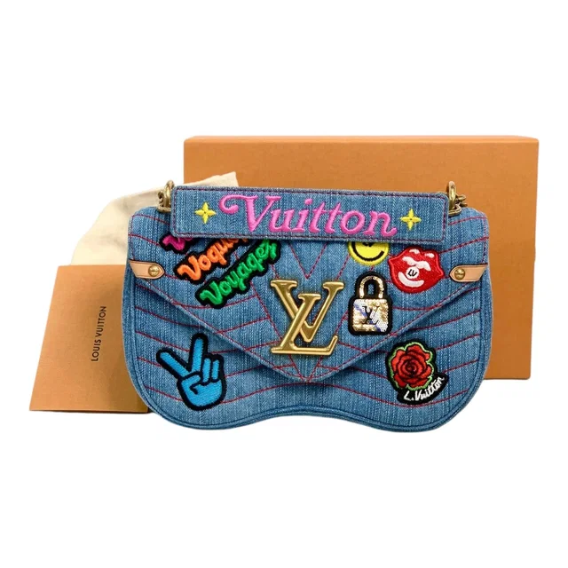 Louis Vuitton Blue Denim Wave Chain Bag in Blue Denim from Luxury Promise