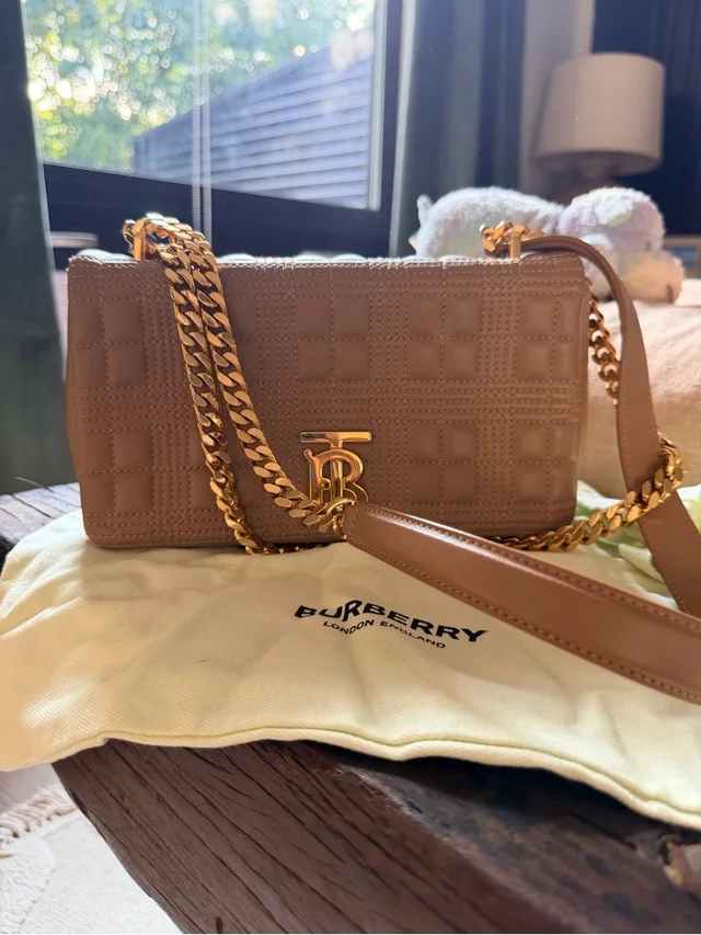 Burberry Lola Bag In Camel Small in gold|brown|red Leather from Poshmark