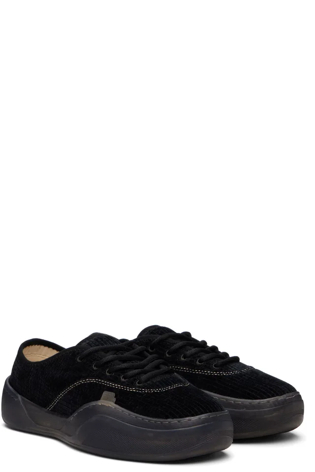ERL Black Corduroy Coupe Sneakers, photo 4 of 5 from SSENSE