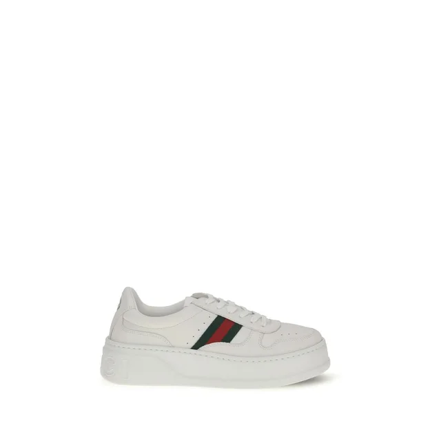 Gucci White Calf Leather Bos Taurus Chunky Sneakers from HEWI