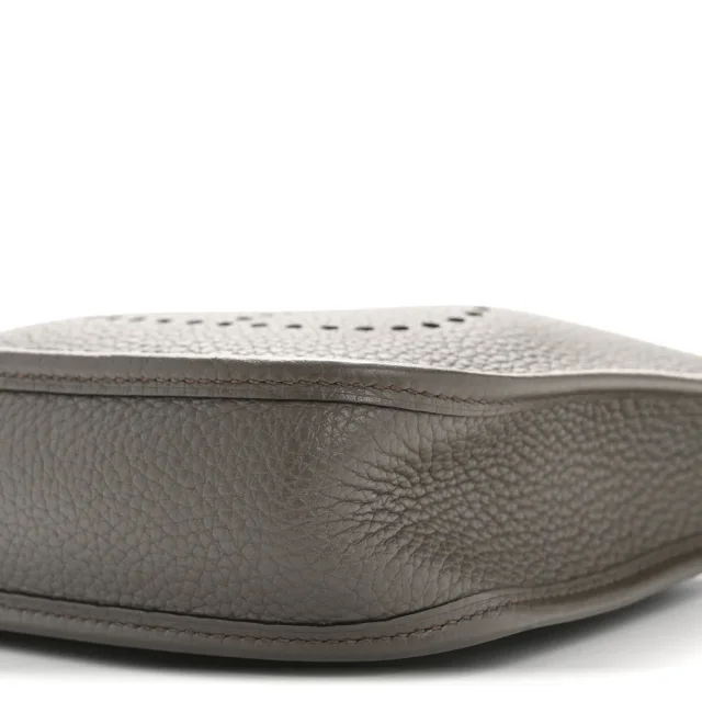 Hermès Taurillon Clemence Evelyne TPM Etain in Taupe Clemence leather from FASHIONPHILE, photo 10 of 13