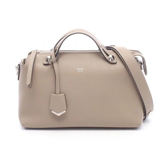 Fendi by the Way Medium 2-Way Gray Leather Handbag in Grey Leather from The Reluxe