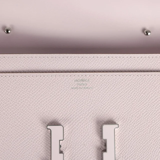 Hermès Constance Wallet To Go Mauve Pale Epsom Lacquered Palladium Hardware in Epsom leather from Madison Avenue Couture, photo 7 of 10