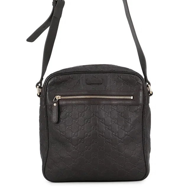 Gucci Guccissima Shoulder Bag Dark Brown201448 Leather in Leather from GALLERY RARE