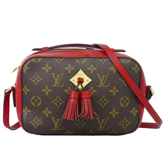 Louis Vuitton Saintonge Monogram Shoulder Bag Pochette Brown Coquelicot in Brown Coated canvas from The Reluxe