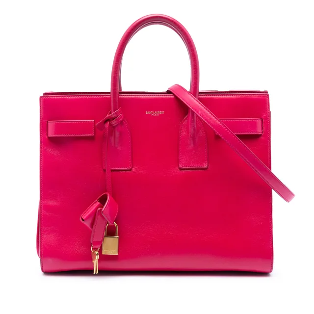 Pink Saint Laurent Small Leather Sac De Jour Satchel in Pink Leather from Designer Revival, photo 1 of 1