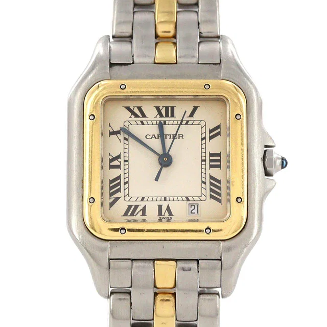 Cartier Panthere MM 1ROW Stainless Steel Yellow Gold Quartz Watch in Yellow from LuxUness