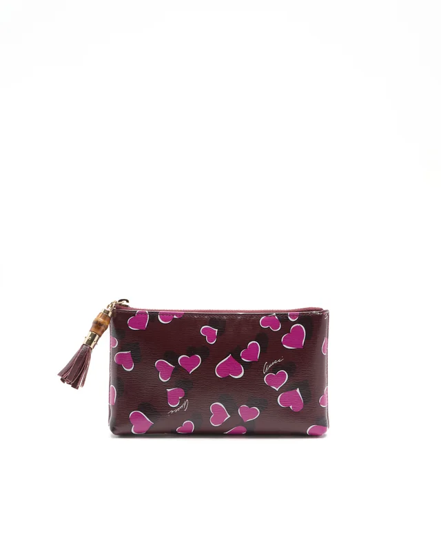 Gucci Bamboo Heart Pouch in Leather from A Retro Tale