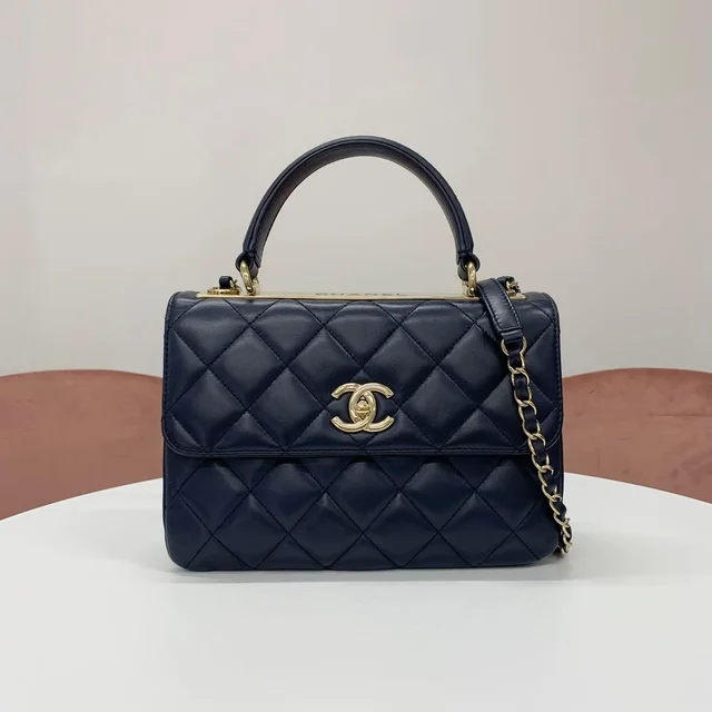 Chanel Trendy CC Lambskin CC Logo Shoulder Bag in Lambskin from The Reluxe