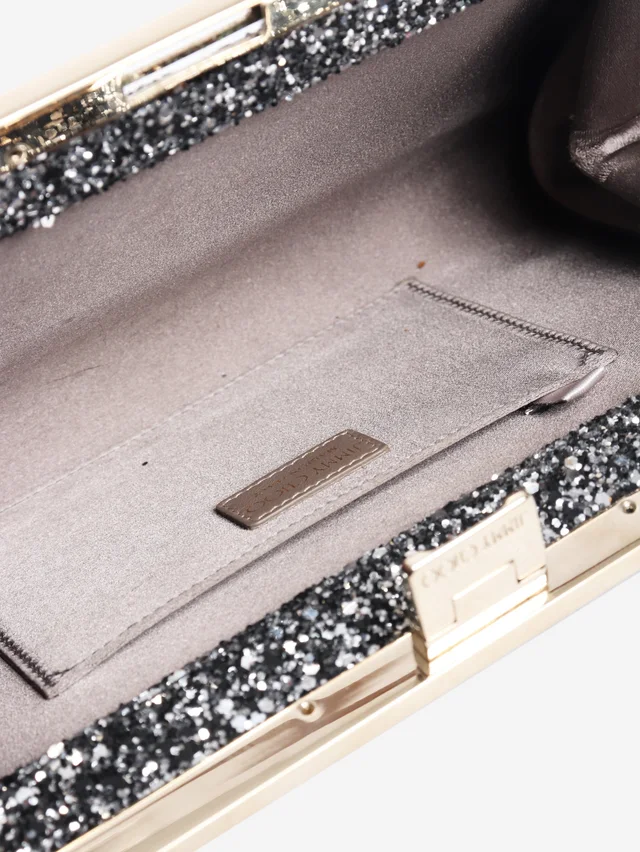 Jimmy Choo Silver sparkly sequin clutch in Silver from Sign of the Times, photo 2 of 2