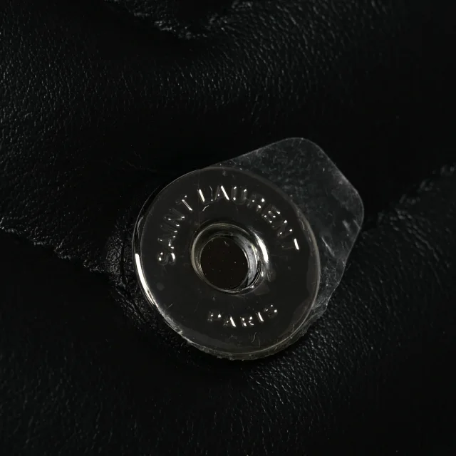 Saint Laurent Y Quilted Monogram Monochrome Large Loulou Chain Satchel Black in Black Calfskin from FASHIONPHILE, photo 15 of 15
