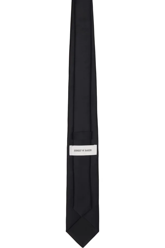 Ernest W. Baker Black Classic Tie, photo 2 of 3 from SSENSE