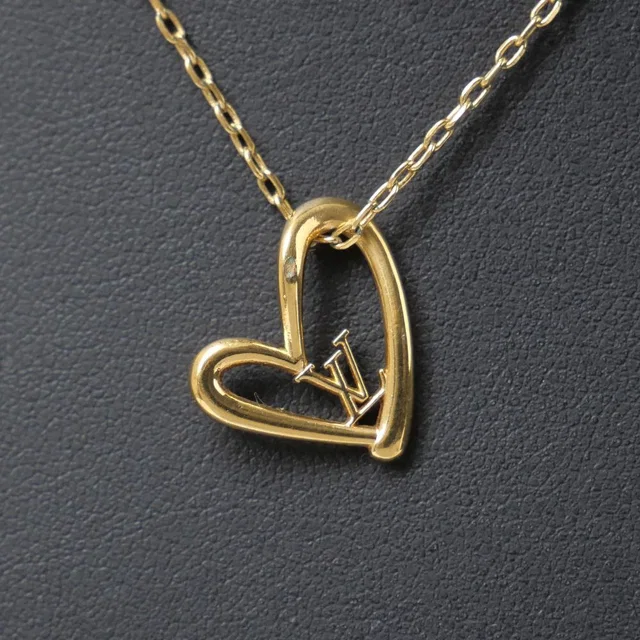 Collier Heart Foreign Love Necklace LV Logo from The Reluxe