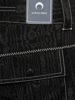 Marine Serre Wide-leg trousers with applied details in 62% Polyester, photo 4 of 5 from LUISAVIAROMA