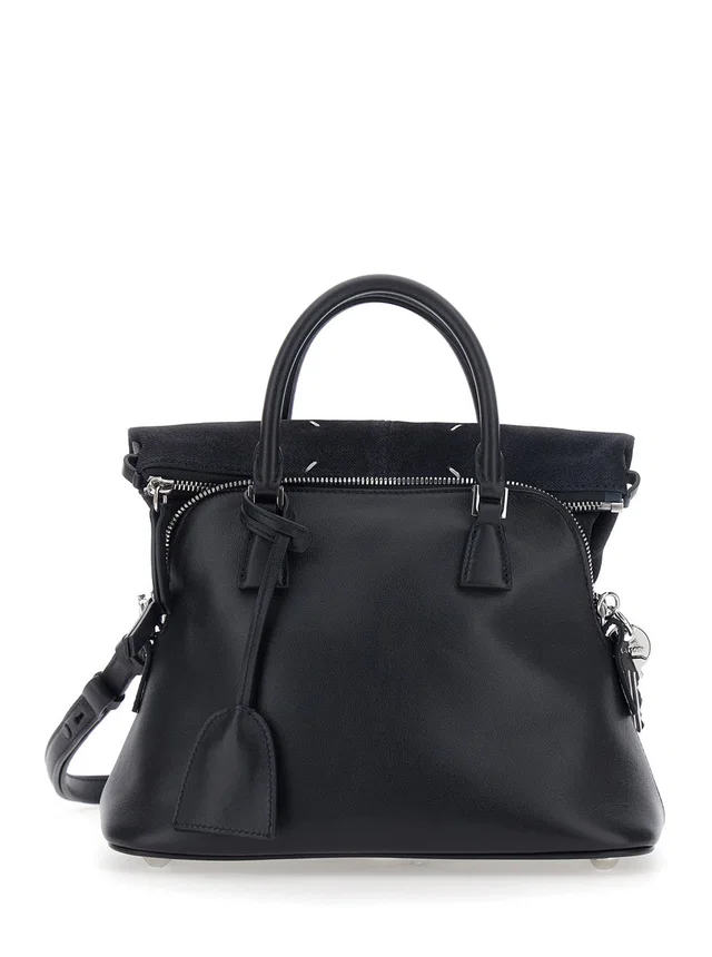 Maison Margiela Smooth Calf Leather Top Handle Bag — Black in Black Calfskin from HEWI