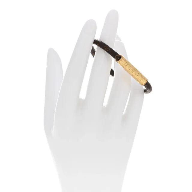 Monogram LV Confidential Bracelet in Coated canvas from FASHIONPHILE, photo 2 of 6