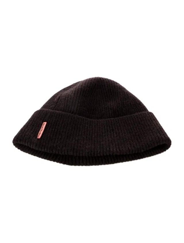 Acne Studios Womens Wool Beanie in brown|red Wool from The RealReal