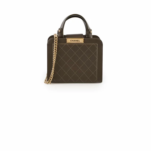 Chanel Label Click Shopping Tote Bag in Leather from The Purse Affair