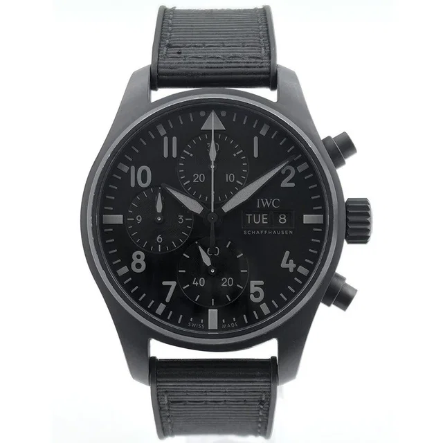 IWC PilotS Chronograph Black Dial Mens Watch IW388106 in black from Jomashop.com