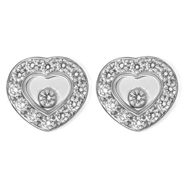 Chopard Happy Diamond Icons earings in White White Gold from Gray And Sons