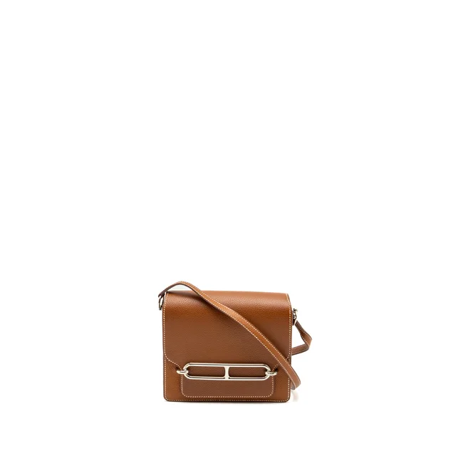 Hermès mini roulis Barenia Faubourg 34 fauve SHW stamp Y in Leather from EMIER
