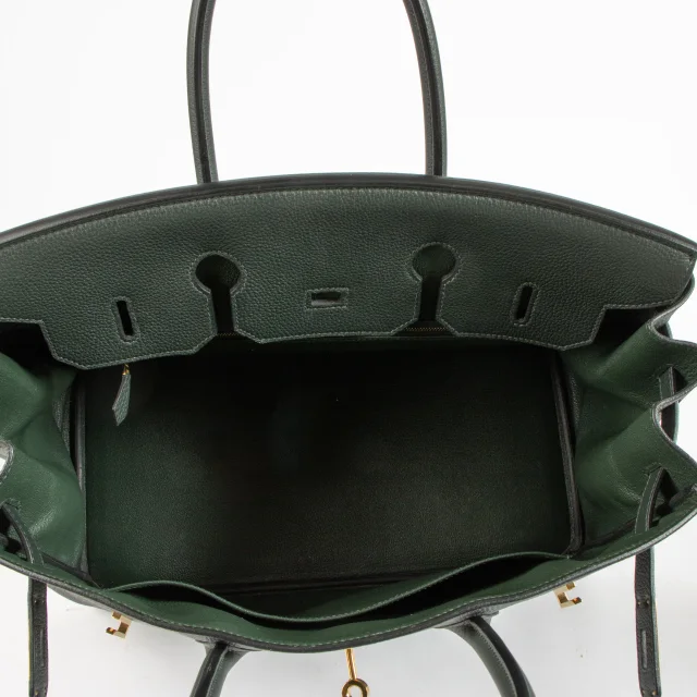 Hermès Birkin 35 Vert Foncé Togo GHW in Green Togo leather from Labellov, photo 7 of 12