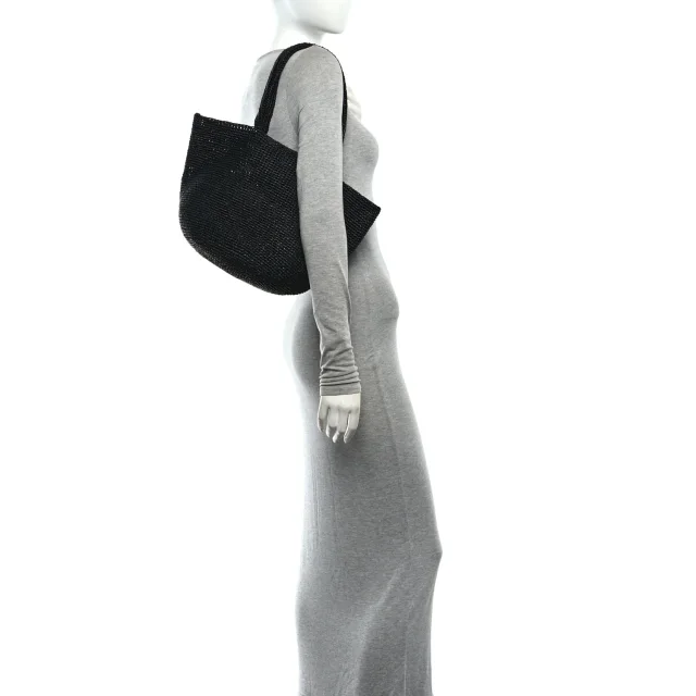 The Row Genevieve Tote Bag Black in Black Raffia from FASHIONPHILE, photo 2 of 9