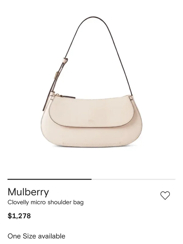 Mulberry Cream Leather Micro Shoulder Bag in White Leather from Poshmark