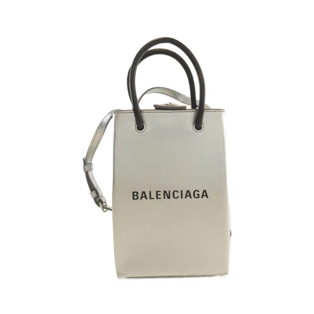 Balenciaga Shopping Phone Holder Calf Shoulder Bag in Leather from LuxUness