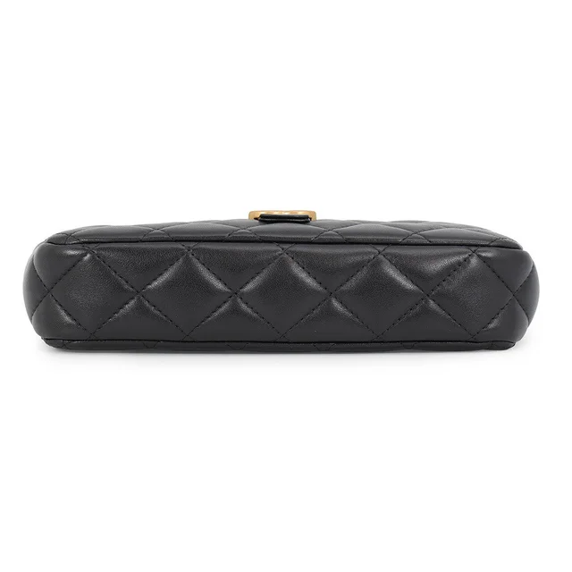Chanel Matelasse ChainShoulder Bag Black/BeigeAP4743 Lambskin suede in Black Lambskin from GALLERY RARE, photo 2 of 20