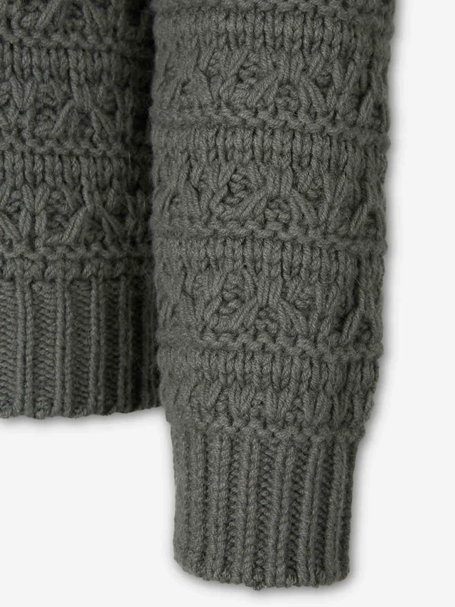 Canali Shawl Collar Cable Knit Jumper, photo 4 of 4 from SENSER