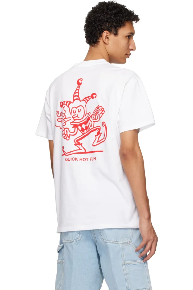 Carhartt Work In Progress White S/S Harlequin BBQ T-shirt, photo 3 of 4 from SSENSE