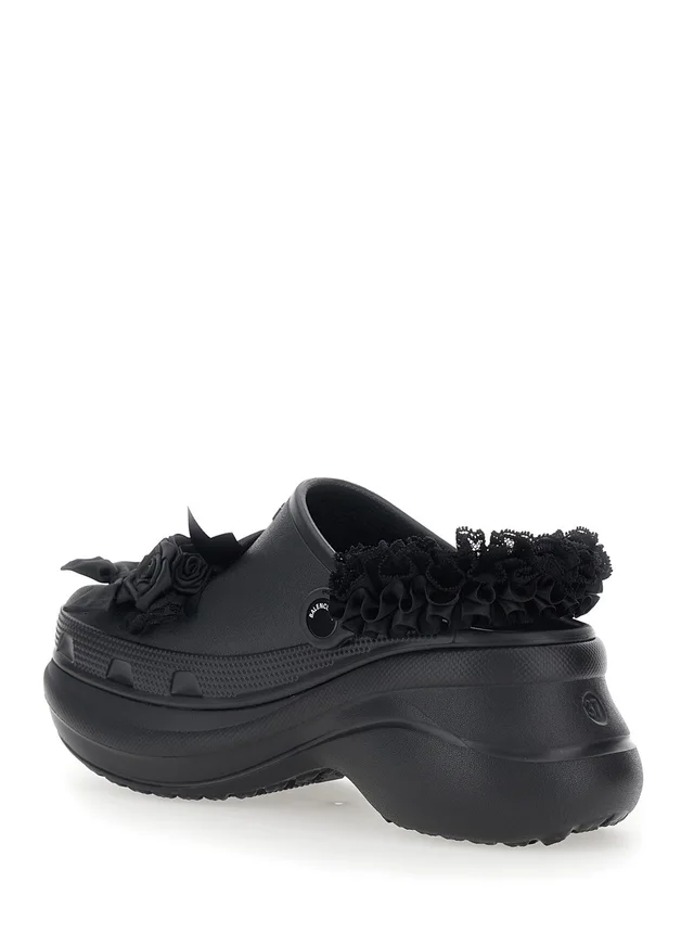 BALENCIAGA Mule 'Jibbitz x Crocs' with Logo Plate and Black Rubber Applications for Women in Black 100% Eva, photo 5 of 7 from Gaudenzi Boutique
