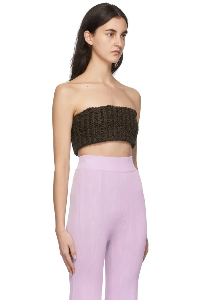 REMAIN Birger Christensen Brown Miana Tube Top, photo 2 of 4 from SSENSE