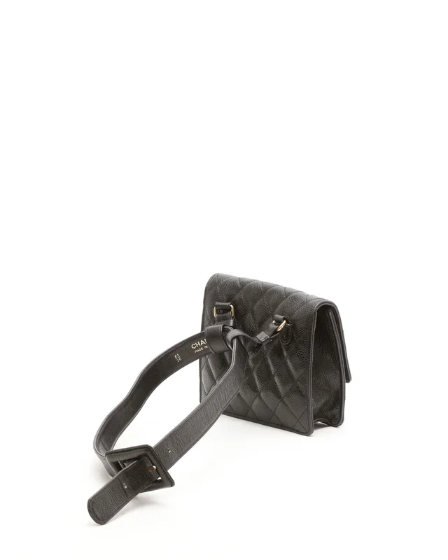 Chanel CC Caviar Waist Bag in Caviar leather from A Retro Tale, photo 3 of 10