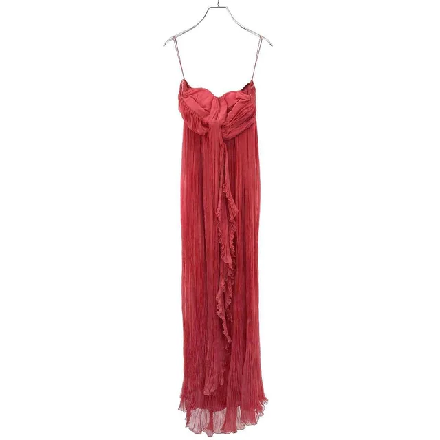 Dior by John Galliano Cruise Silk Evening Dress Red in Red Silk from The Reluxe