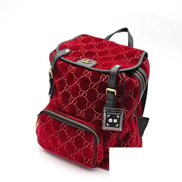 Gucci GG Velvet Velour Backpack Mama in Velvet from The Reluxe