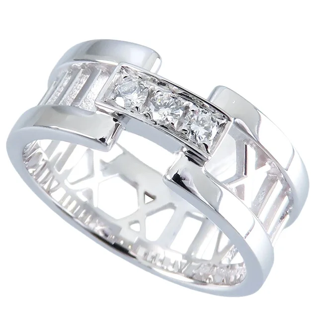 Tiffany & Co. Open Atlas Ring White Gold 18K Diamond Ring in White from The Reluxe