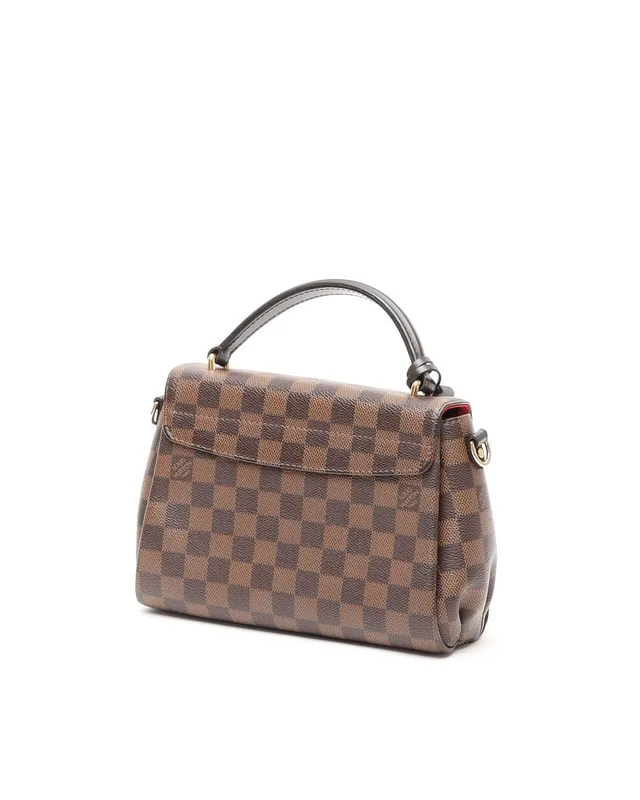 Louis Vuitton Damier Ebene Croisette Bag in Brown Silk from A Retro Tale, photo 3 of 9