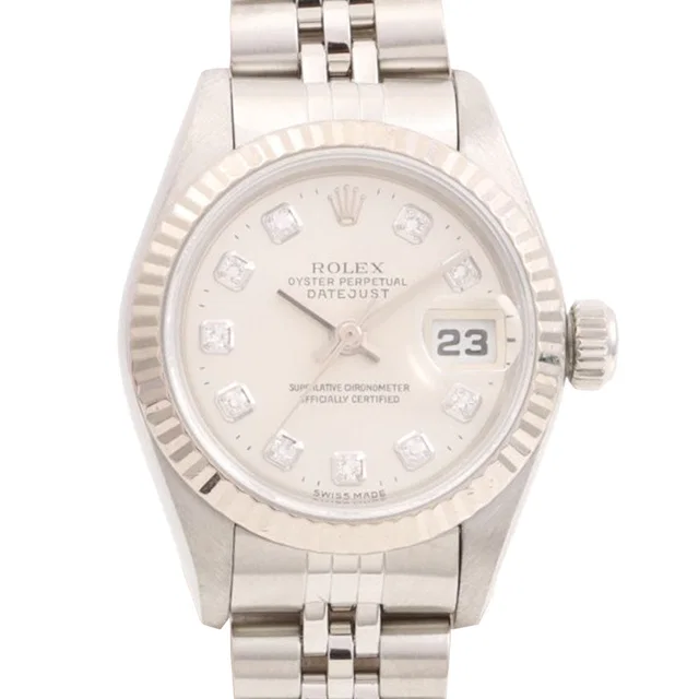 Rolex Circa 1994 10-point Diamond Datejust 26mm 69174 Automatic Silver in Silver from VINTAGE QOO TOKYO
