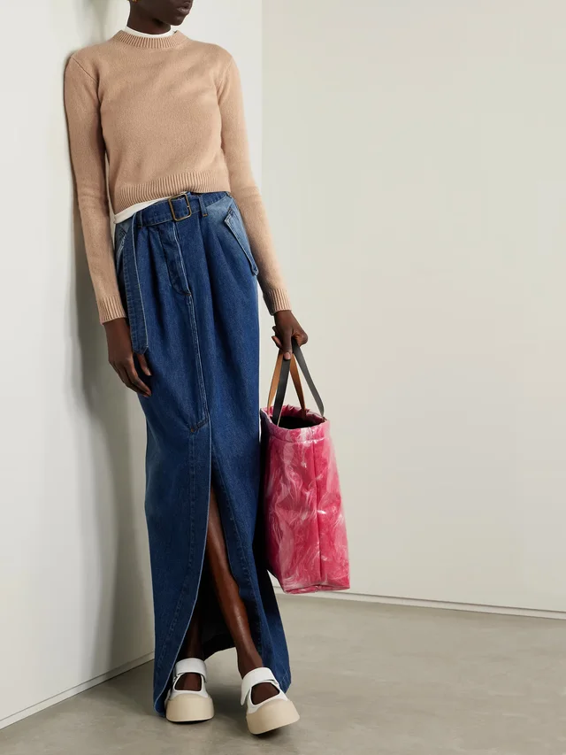 THE ELDER STATESMAN Cropped cashmere sweater in Brown, photo 2 of 2 from NET-A-PORTER (Canada)