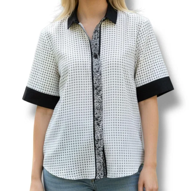 Versace Gianni Shirt All Over Pattern 38 White in White from The Reluxe