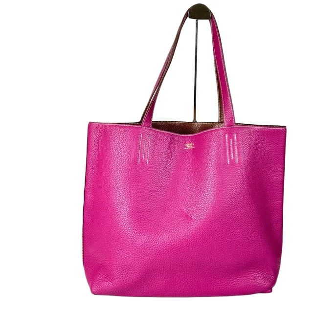 Hermès Double Sense Tote Bag in Pink & Gold in Pink from Luxury Promise, photo 2 of 7