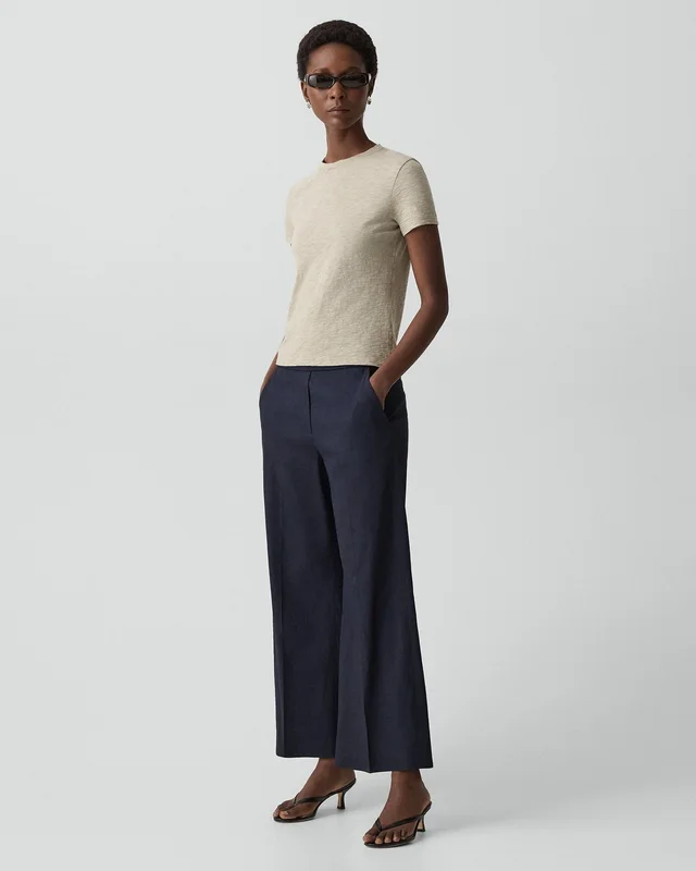 Theory Classic Straight Pull-On Pant in Good Linen, photo 3 of 6 from Theory