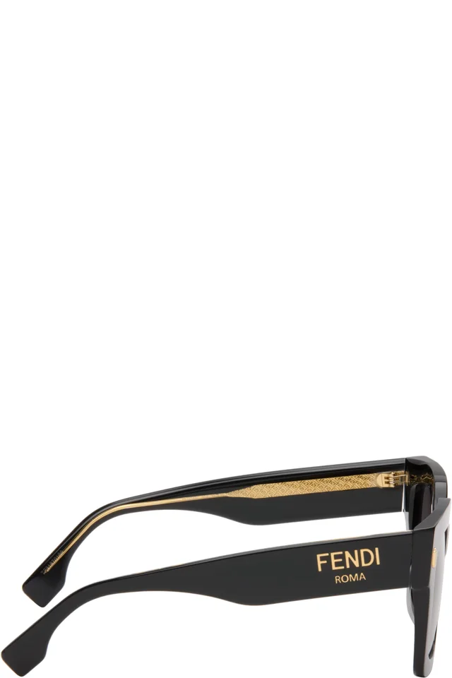Black 'Fendi Square' Sunglasses, photo 2 of 4 from SSENSE