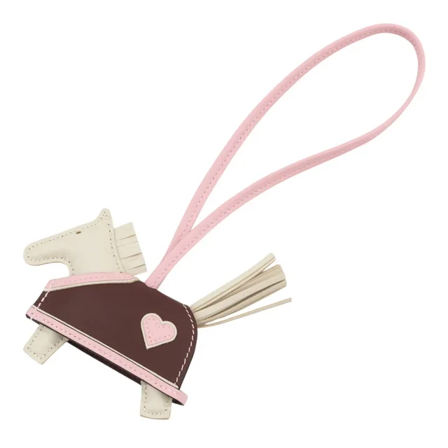 Hermès Rodeo Loveo Cool Craie/Terre/Rose Sakura Lambskin Swift Leather in White Swift leather from GALLERY RARE, photo 3 of 6